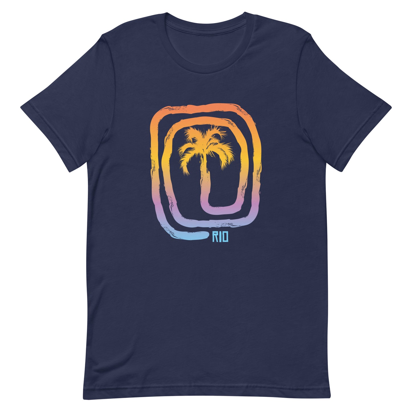 Cool Rio De Janeiro Brazil Beach Palm Tree Vacation Souvenir Unisex T-Shirt