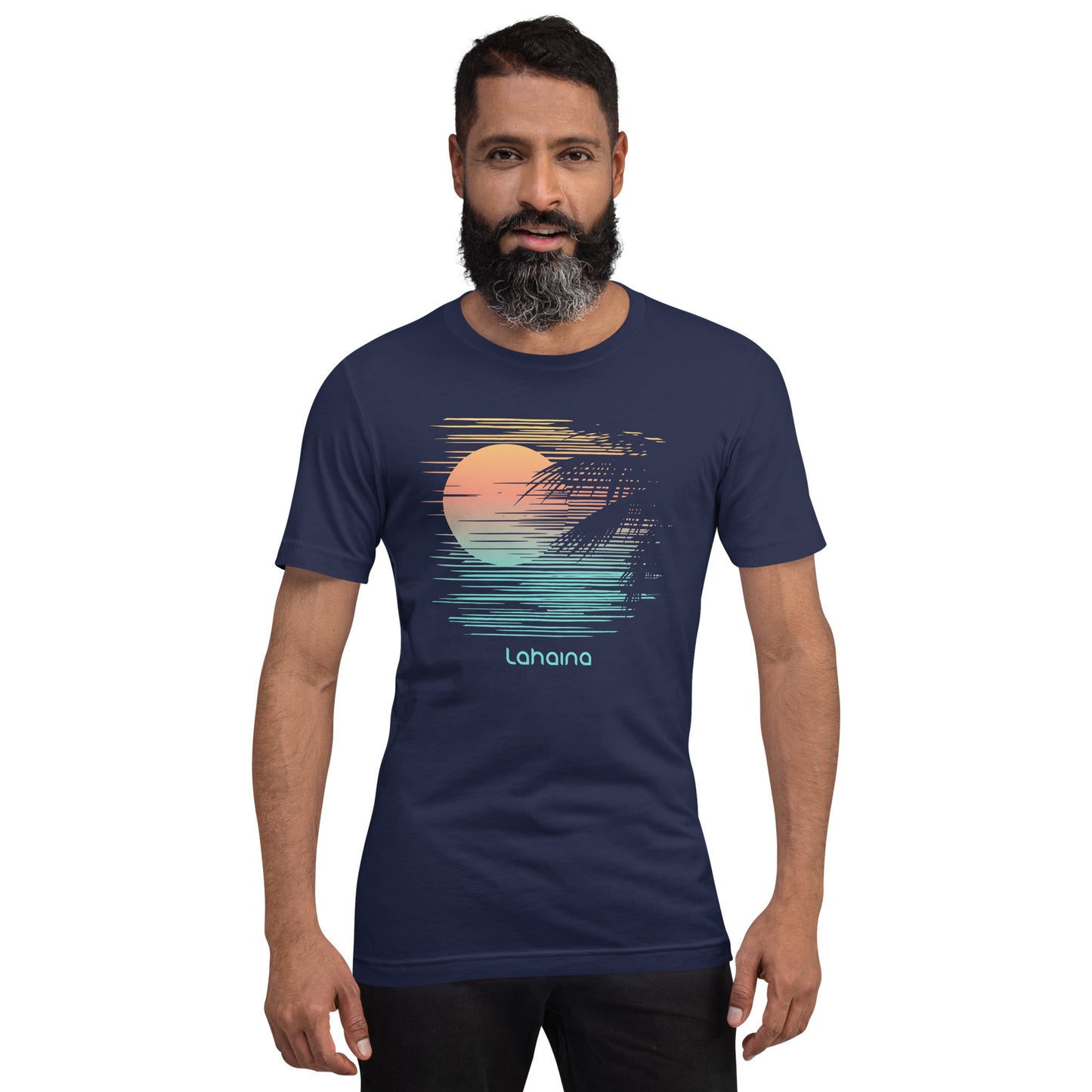 -Artistic Lahaina Maui Hawaii Palm Tree Vacation Souvenir Unisex T-Shirt