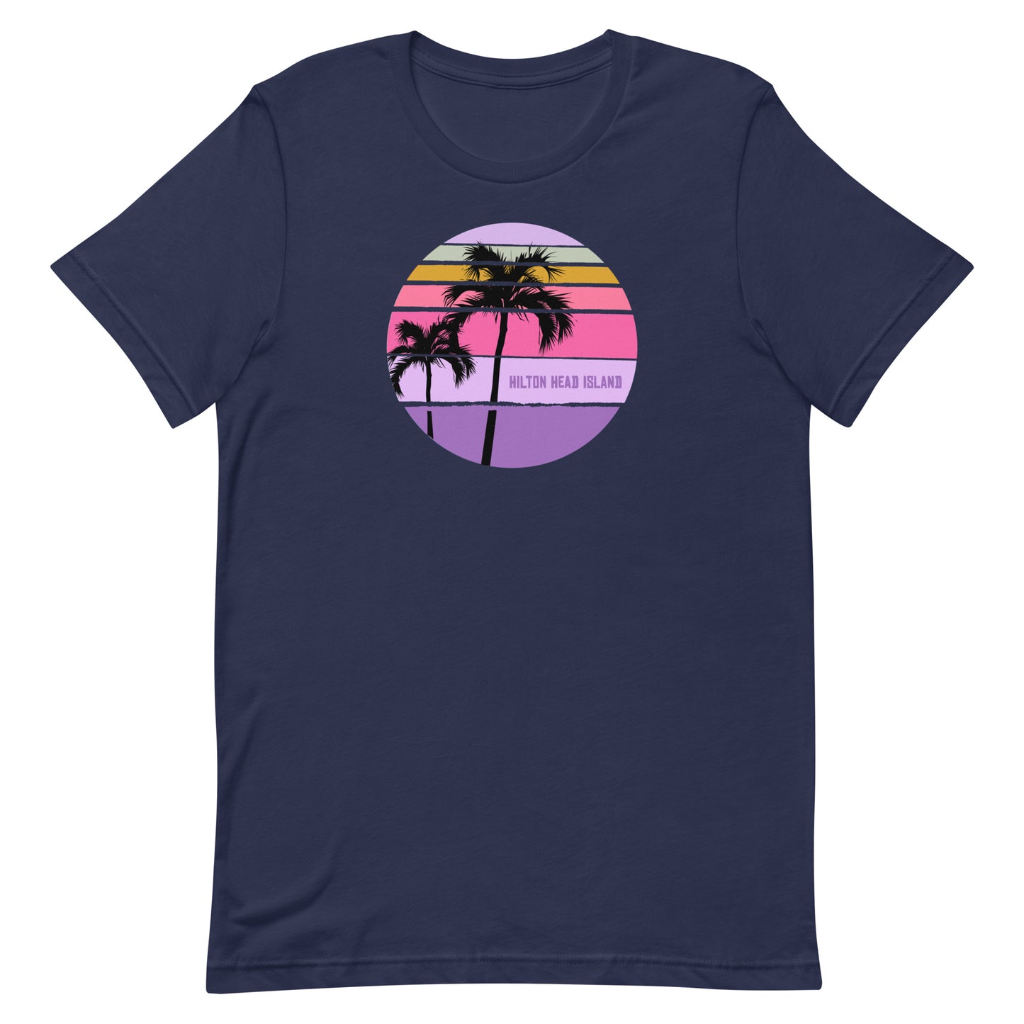 Cool Hilton Head Island South Carolina Island Palm Tree Artistic Vacation Souvenir Unisex T-Shirt
