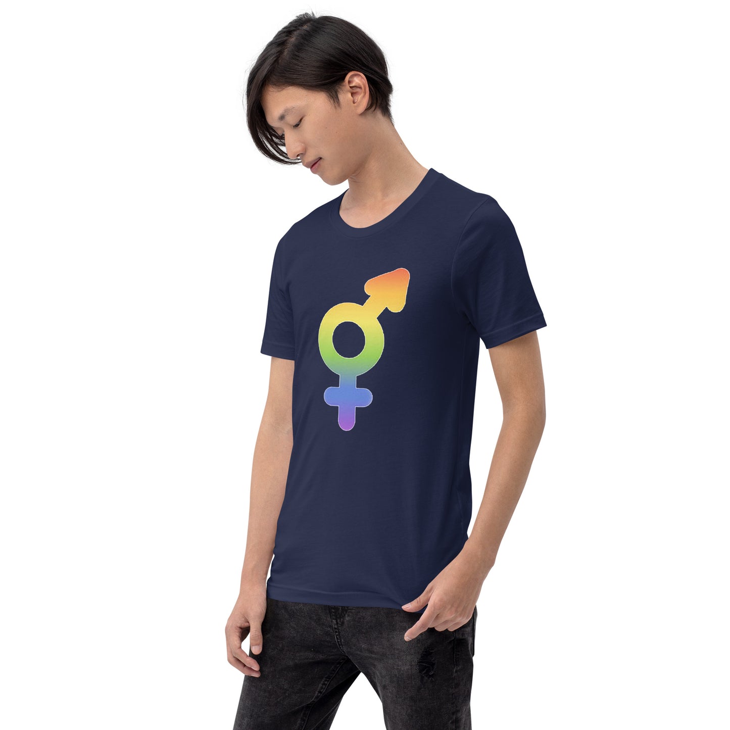 Transgender Symbol Pride LGBTQ Rainbow Unisex T-Shirt