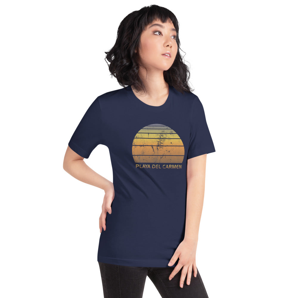 Retro Playa Del Carmen Mexico Mexican Beach Vacation Souvenir Unisex T-Shirt