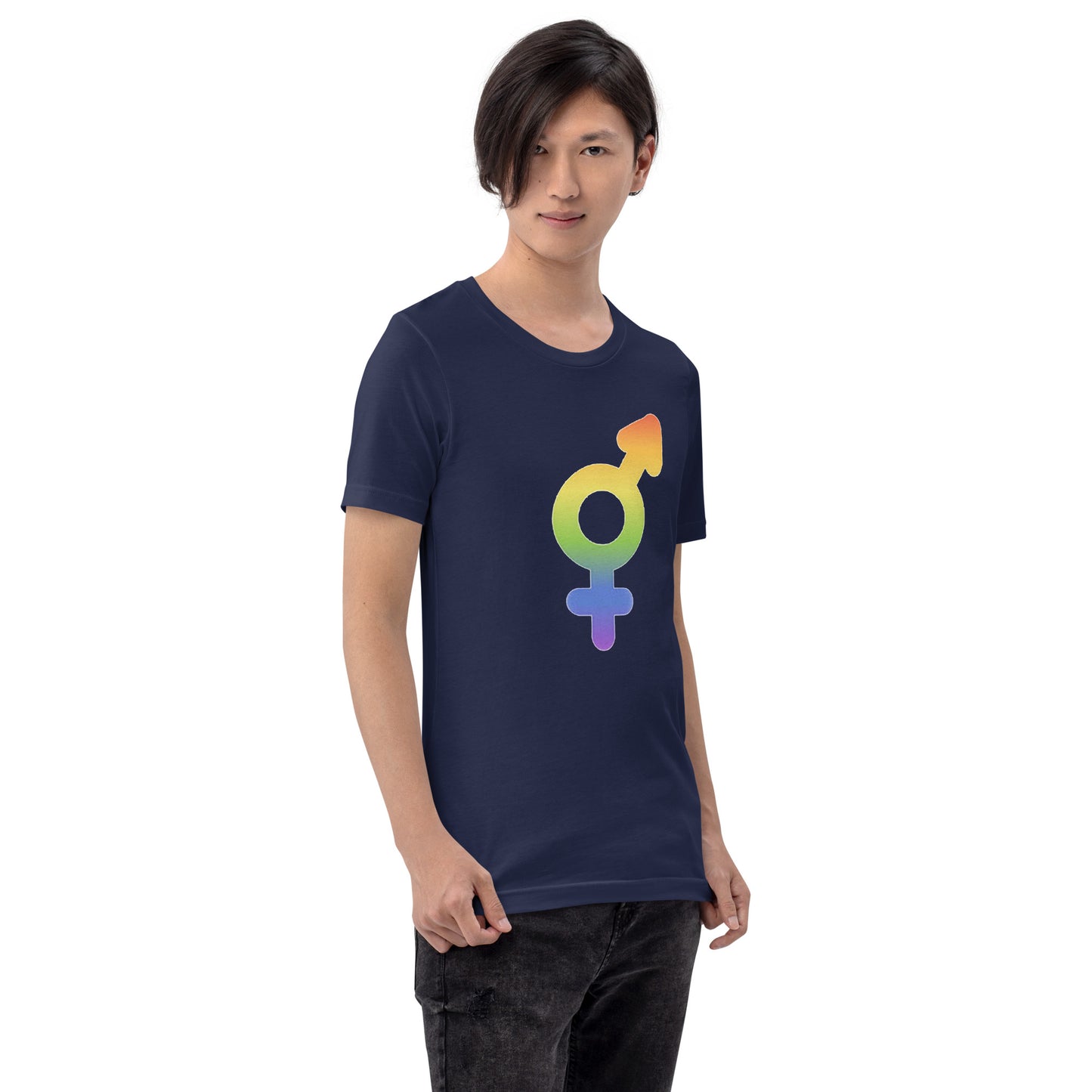 Transgender Symbol Pride LGBTQ Rainbow Unisex T-Shirt