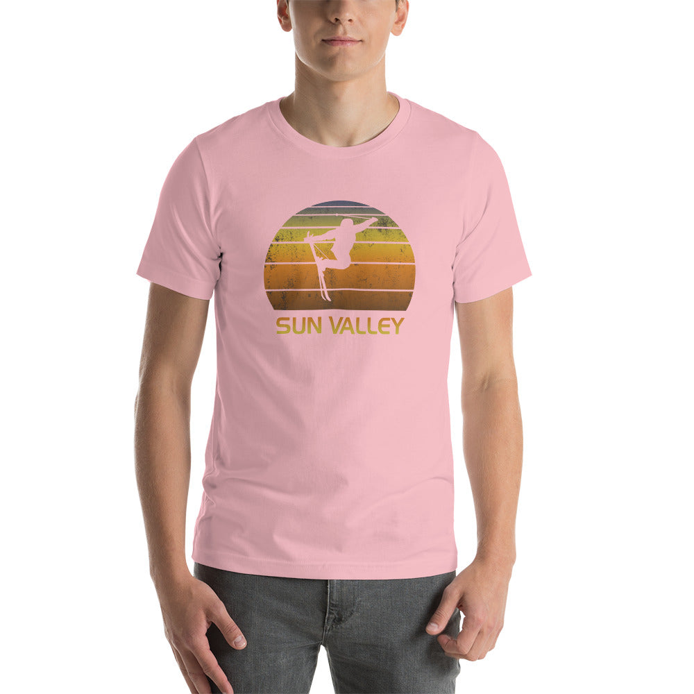 Cool Retro Sun Valley Idaho Skiing Ski Fan Unisex T-Shirt