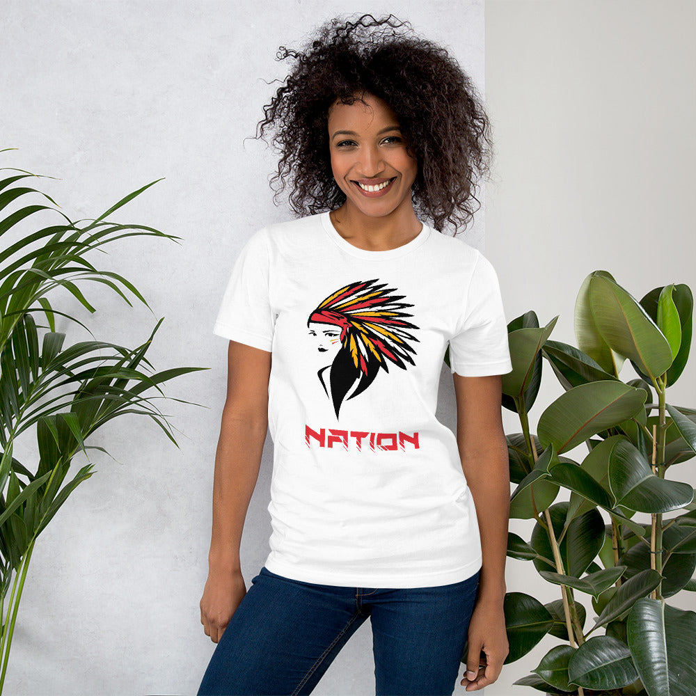 Indian Chief Nation Female Football Fan Unisex T-Shirt