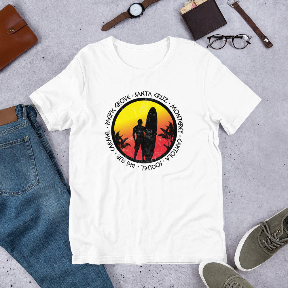 Cool Santa Cruz California Surf Fan Surfing Lover Beach Unisex T-Shirt