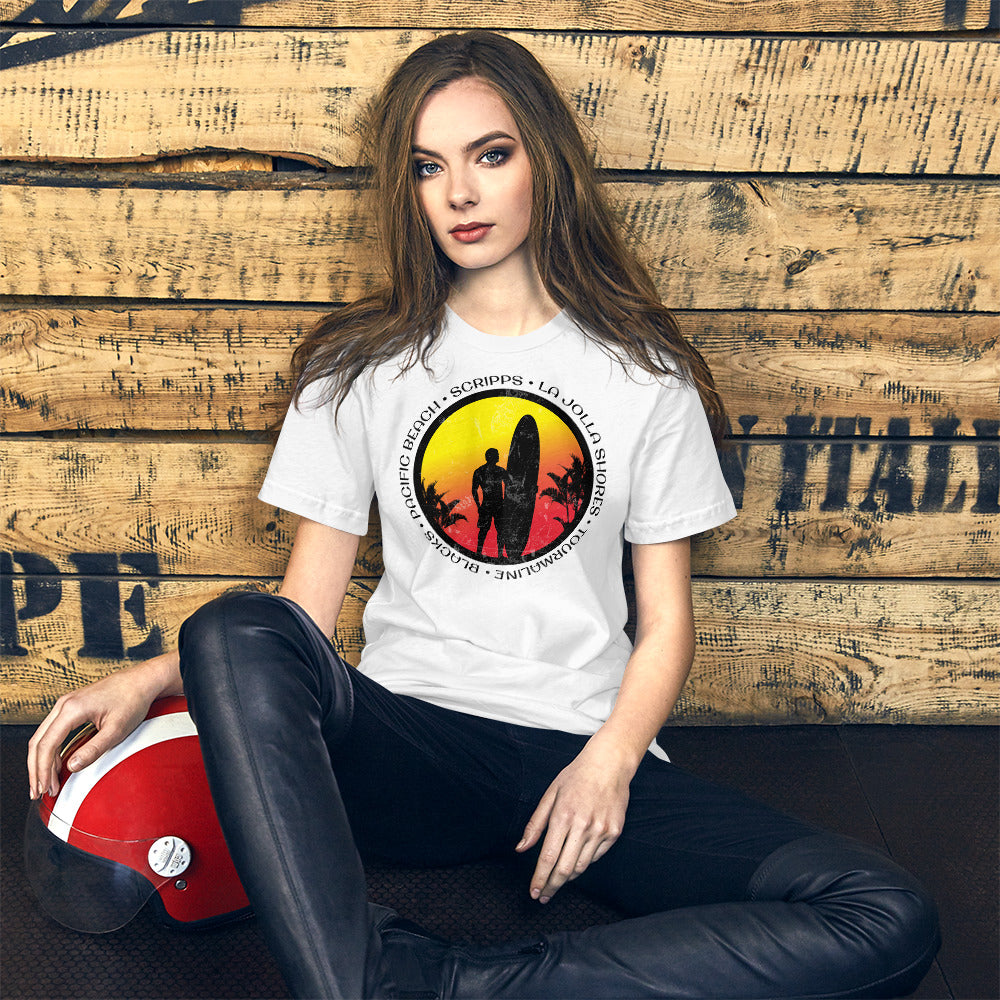 Cool San Diego California Surf Fan Surfing Lover Beach Unisex T-Shirt