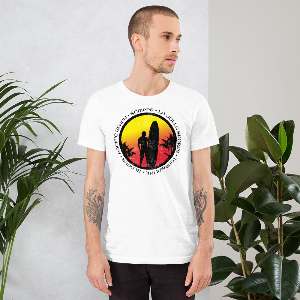 Cool San Diego California Surf Fan Surfing Lover Beach Unisex T-Shirt