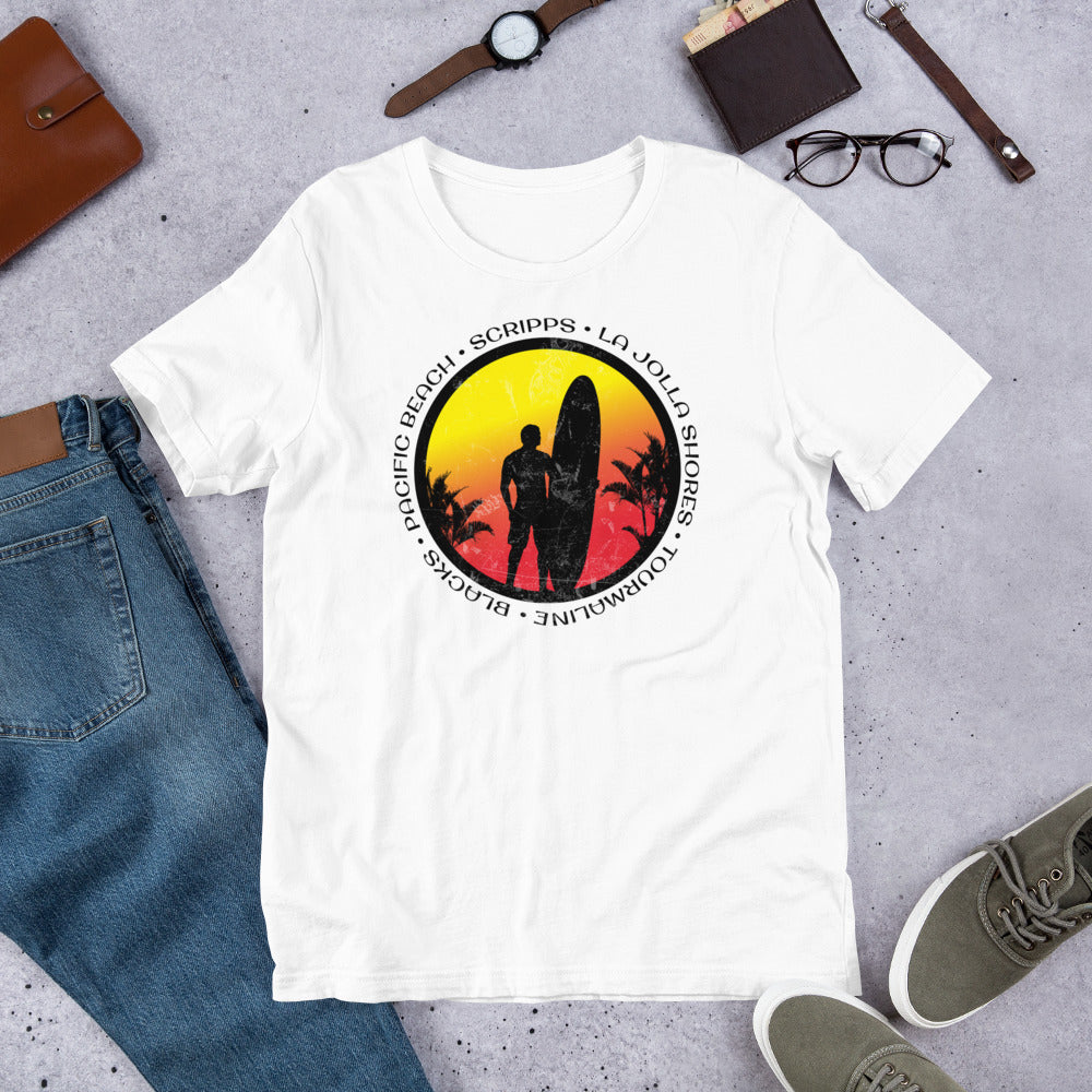 Cool San Diego California Surf Fan Surfing Lover Beach Unisex T-Shirt