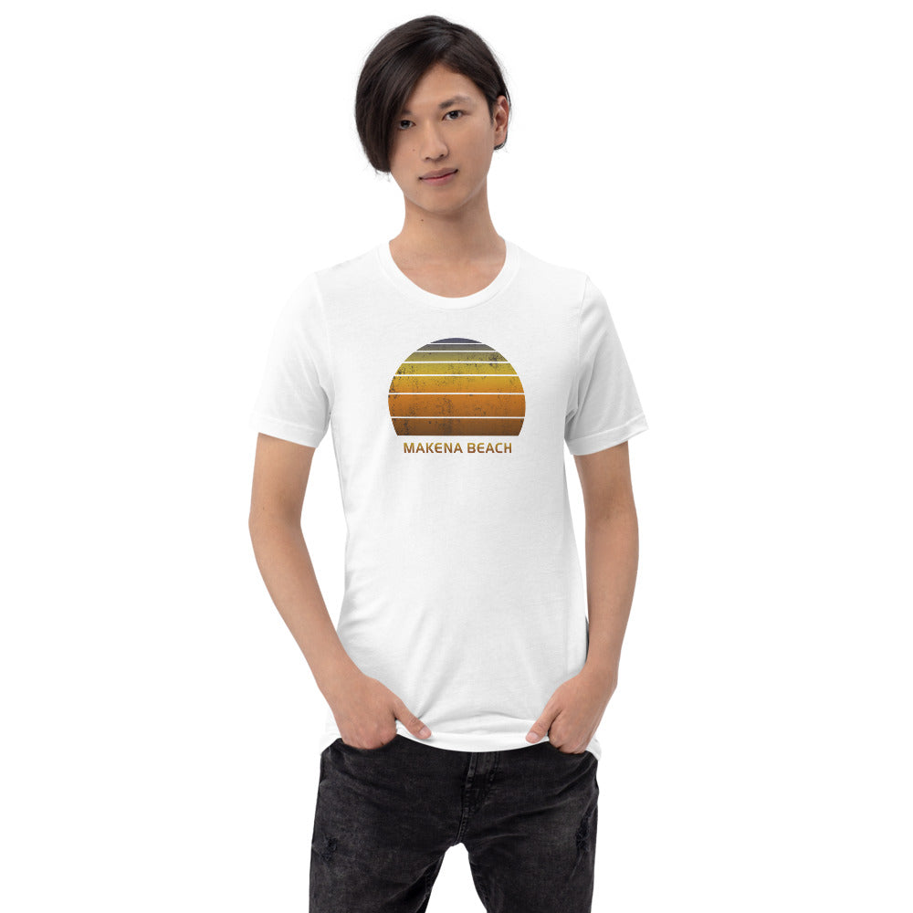 Retro Makena Beach Maui Hawaii Sunset Unisex T-Shirt