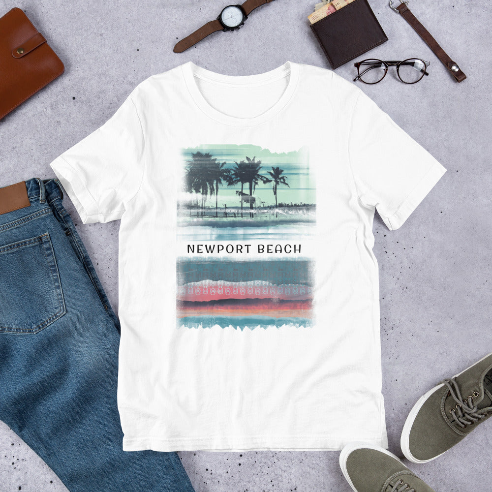 Newport Beach California Vacation Souvenir Palm Tree Unisex T-Shirt