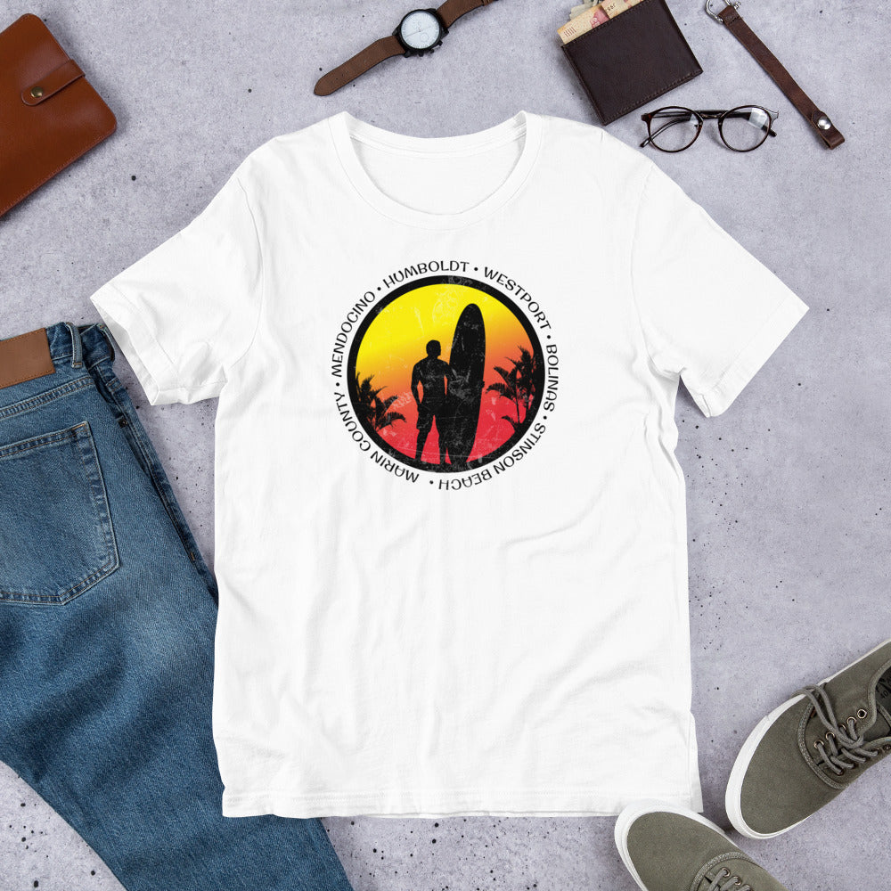 Cool Northern California Surf Fan Surfing Lover Beach Unisex T-Shirt