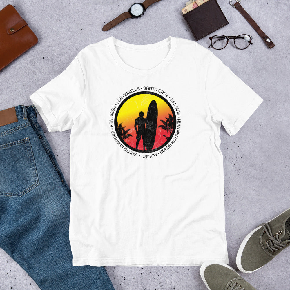 Cool California Surf Fan Surfing Lover Beach Unisex T-Shirt