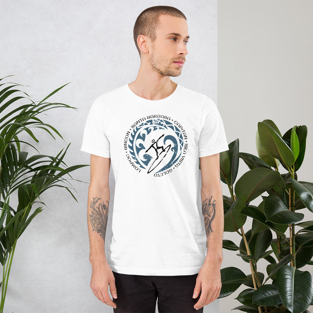 Cool Santa Barbara California Surf Surfing Fan Unisex T-Shirt