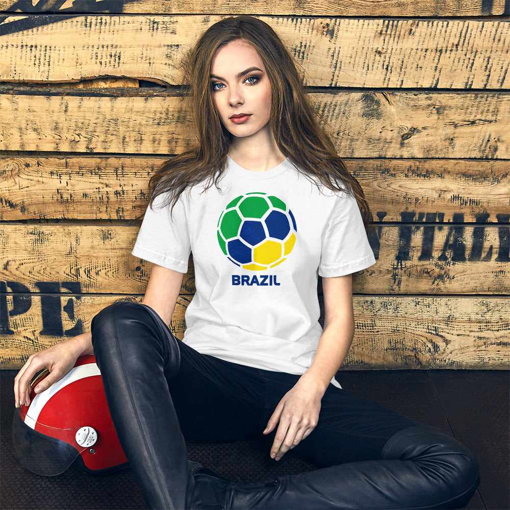 Brazil National Soccer Team Football Pride Country Flag Unisex T-Shirt