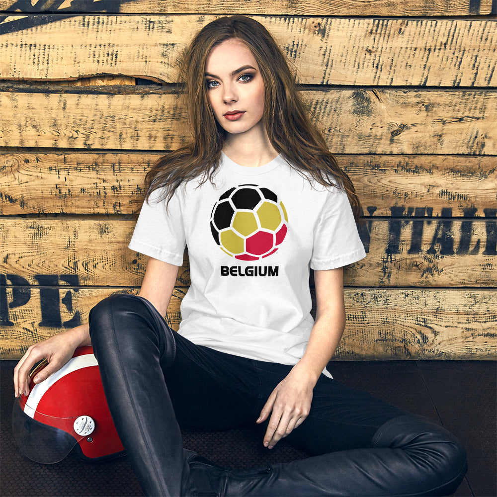 Belgium National Soccer Team Football Pride Country Flag Unisex T-Shirt