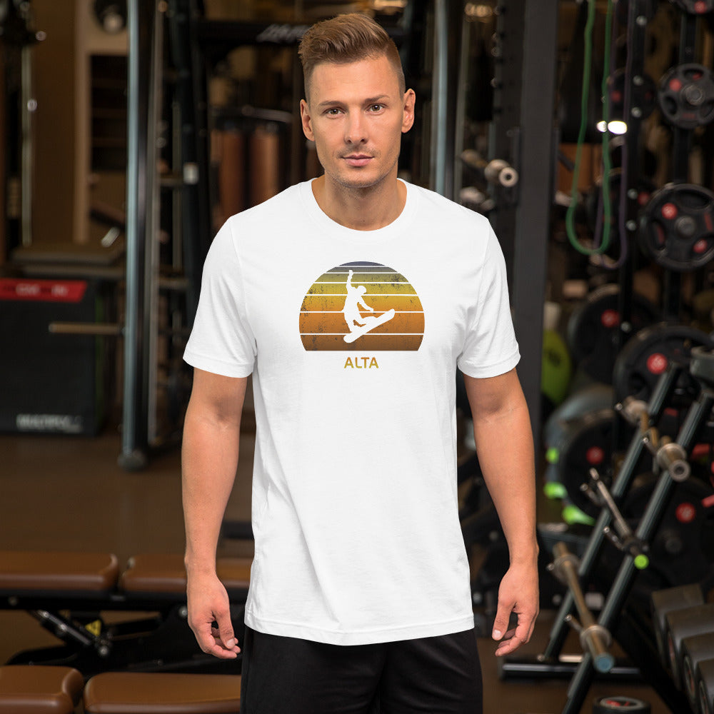 Retro Alta Utah Snowboarding Fan Unisex T-Shirt