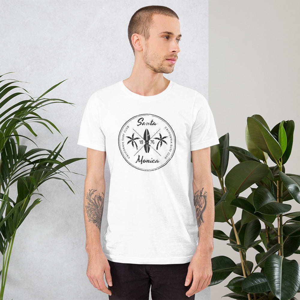 Retro Santa Monica California Surfing Fan Beach Unisex T-Shirt