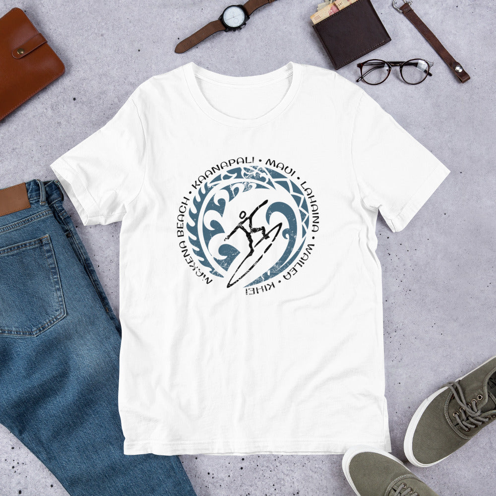 Cool Maui Hawaii Surf Surfing Fan Unisex T-Shirt
