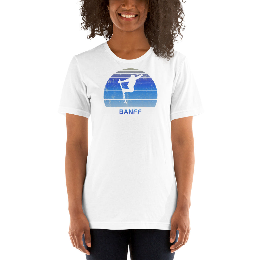Retro Banff Canada Skiing Fan Unisex T-Shirt