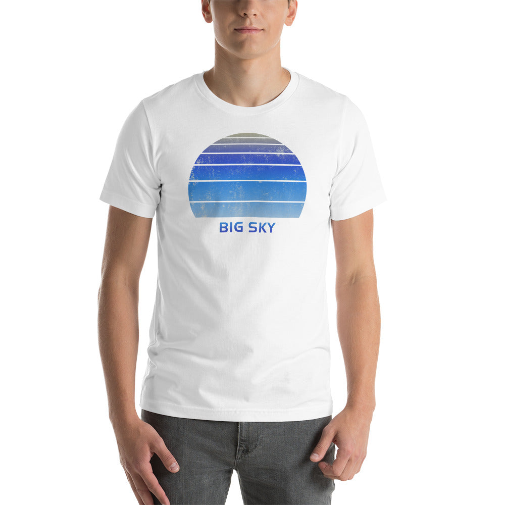 Retro Big Sky Montana Ski Skiing Fan Unisex T-Shirt
