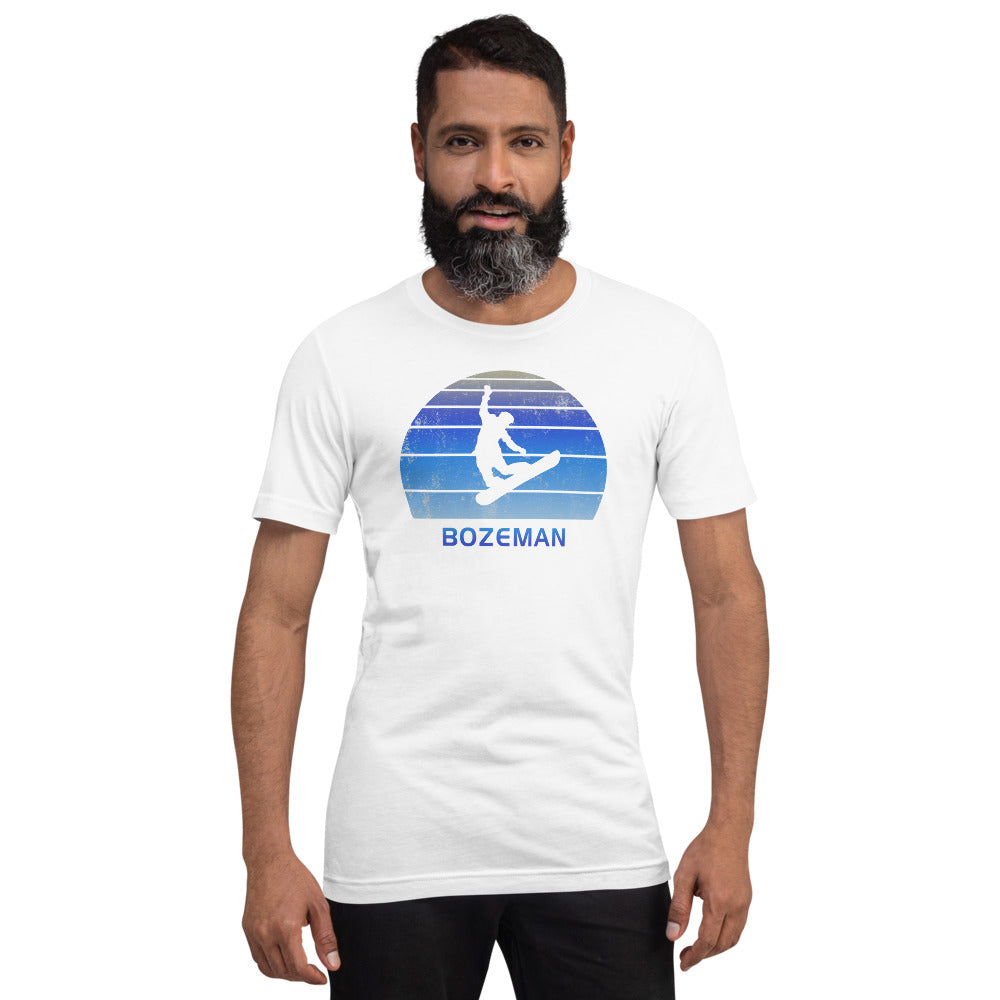Retro Bozeman Montana Snowboarding Fan Unisex T-Shirt