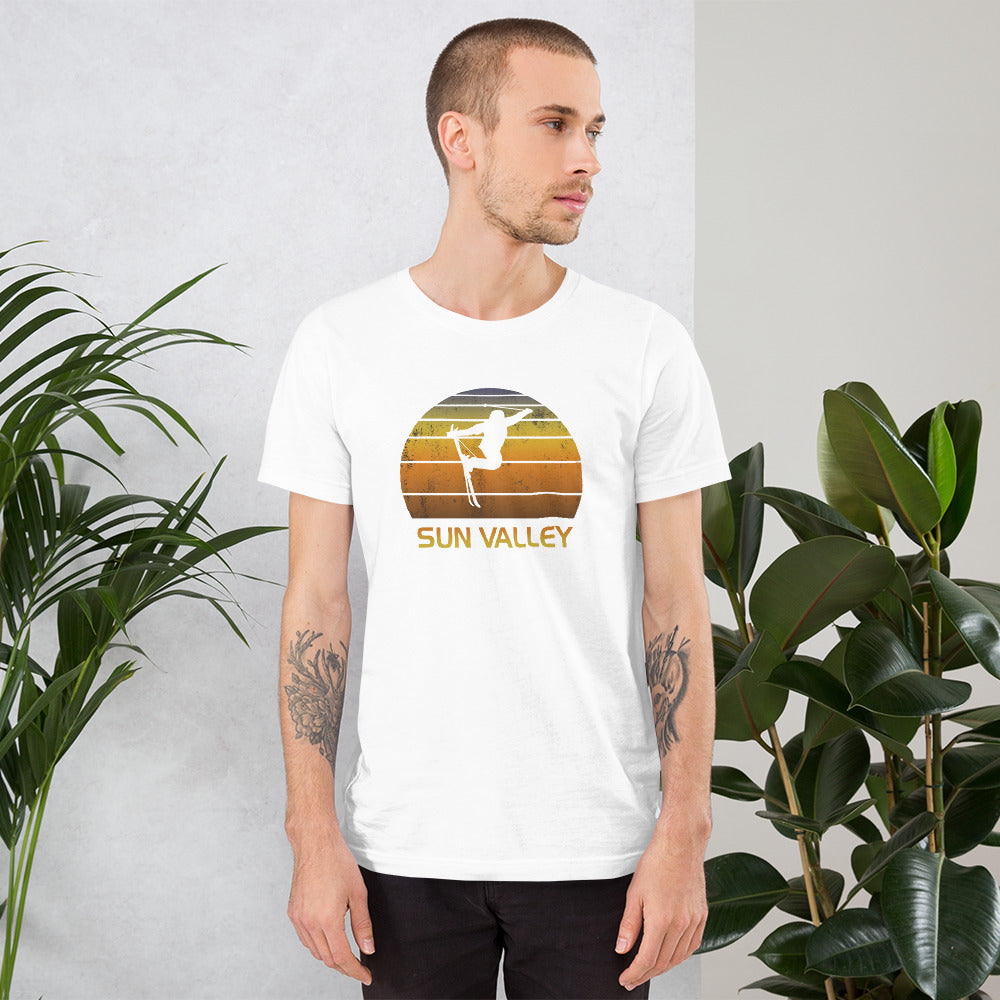 Cool Retro Sun Valley Idaho Skiing Ski Fan Unisex T-Shirt