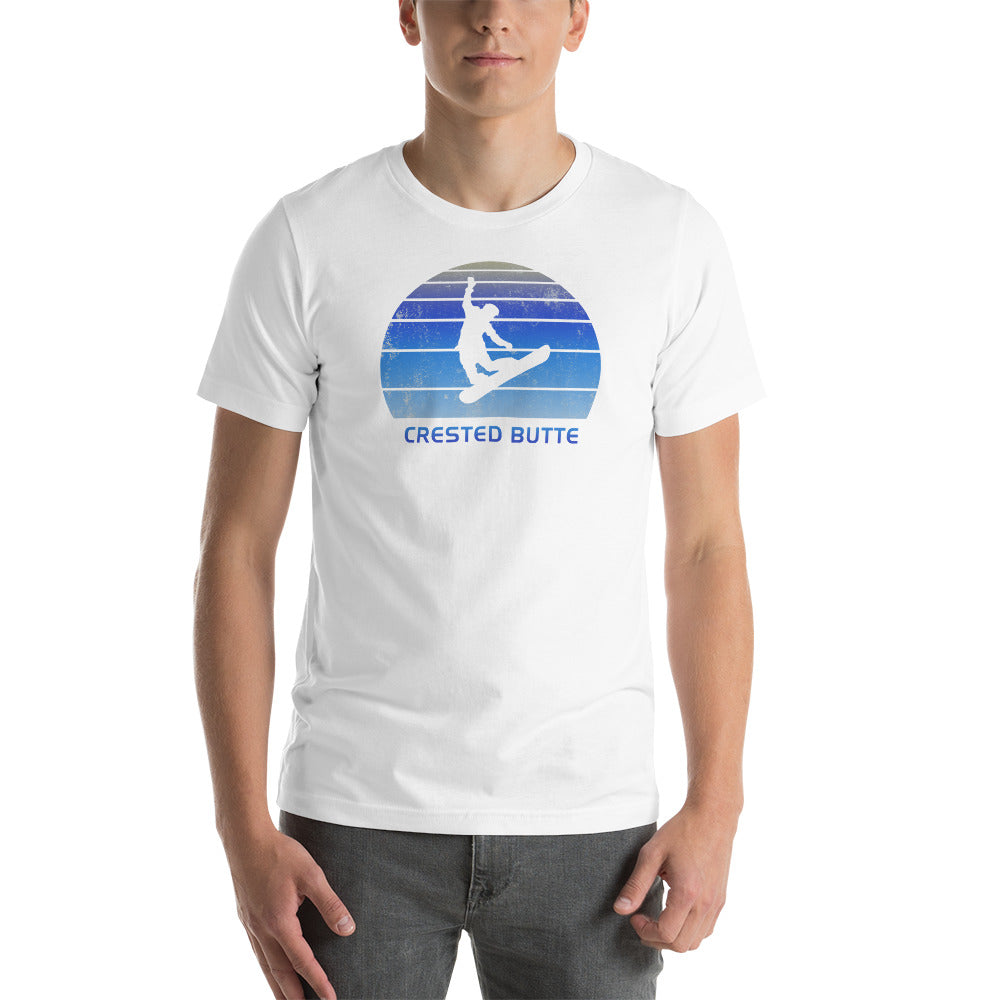 Retro Crested Butte Colorado Snowboarding Fan Unisex T-Shirt