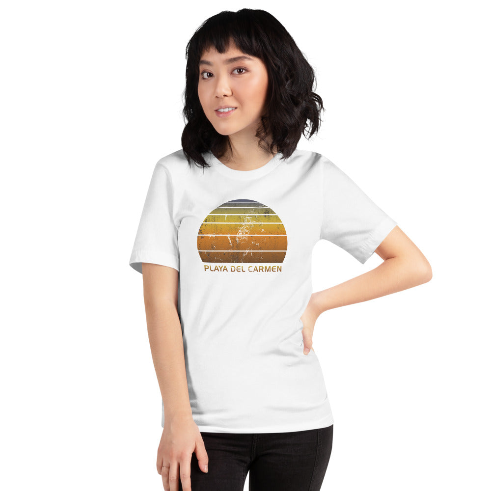 Retro Playa Del Carmen Mexico Mexican Beach Vacation Souvenir Unisex T-Shirt