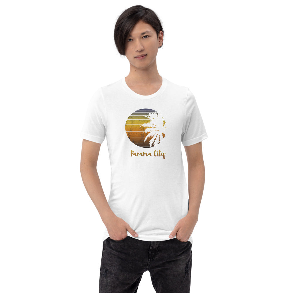 Retro Panama City Florida Beach Palm Tree Vacation Souvenir Unisex T-Shirt