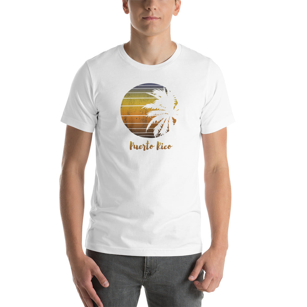 Retro Puerto Rico Beach Palm Tree Vacation Souvenir Unisex T-Shirt