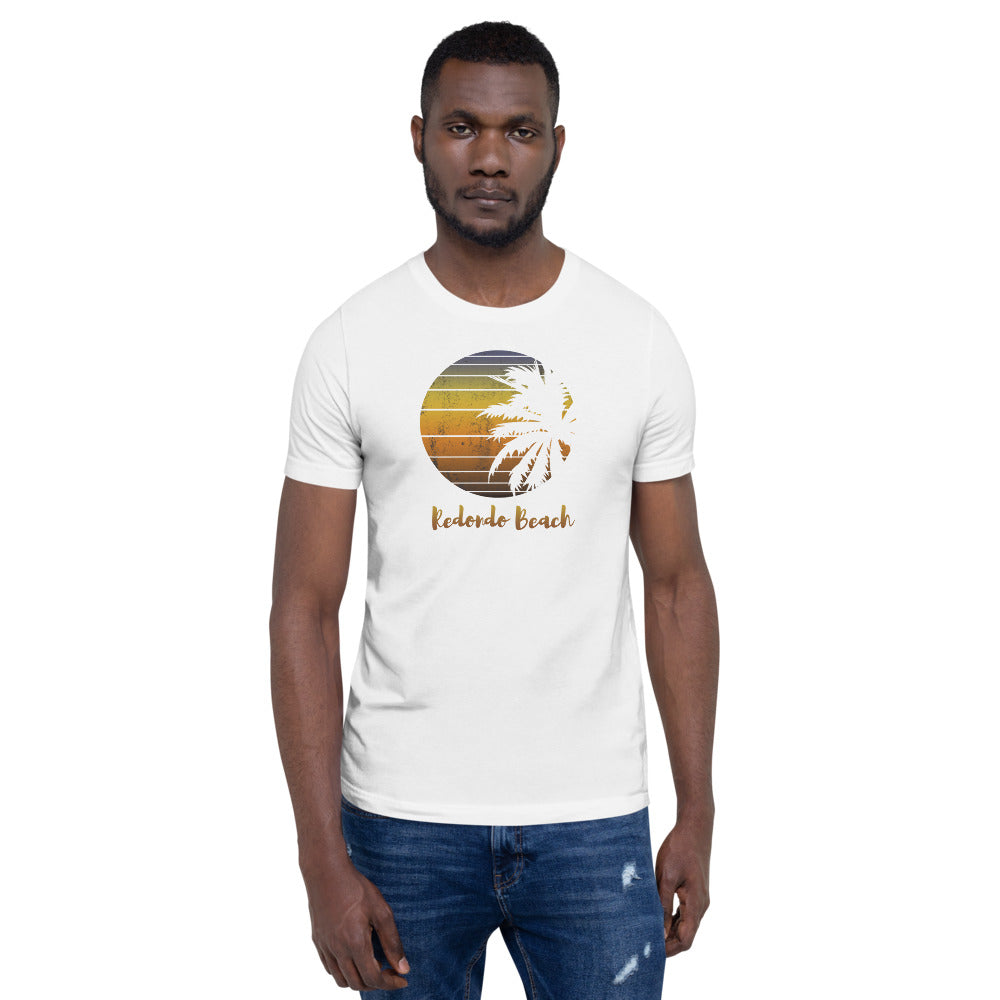 Retro Redondo Beach California Cool Vacation Souvenir Palm Tree Unisex T-Shirt