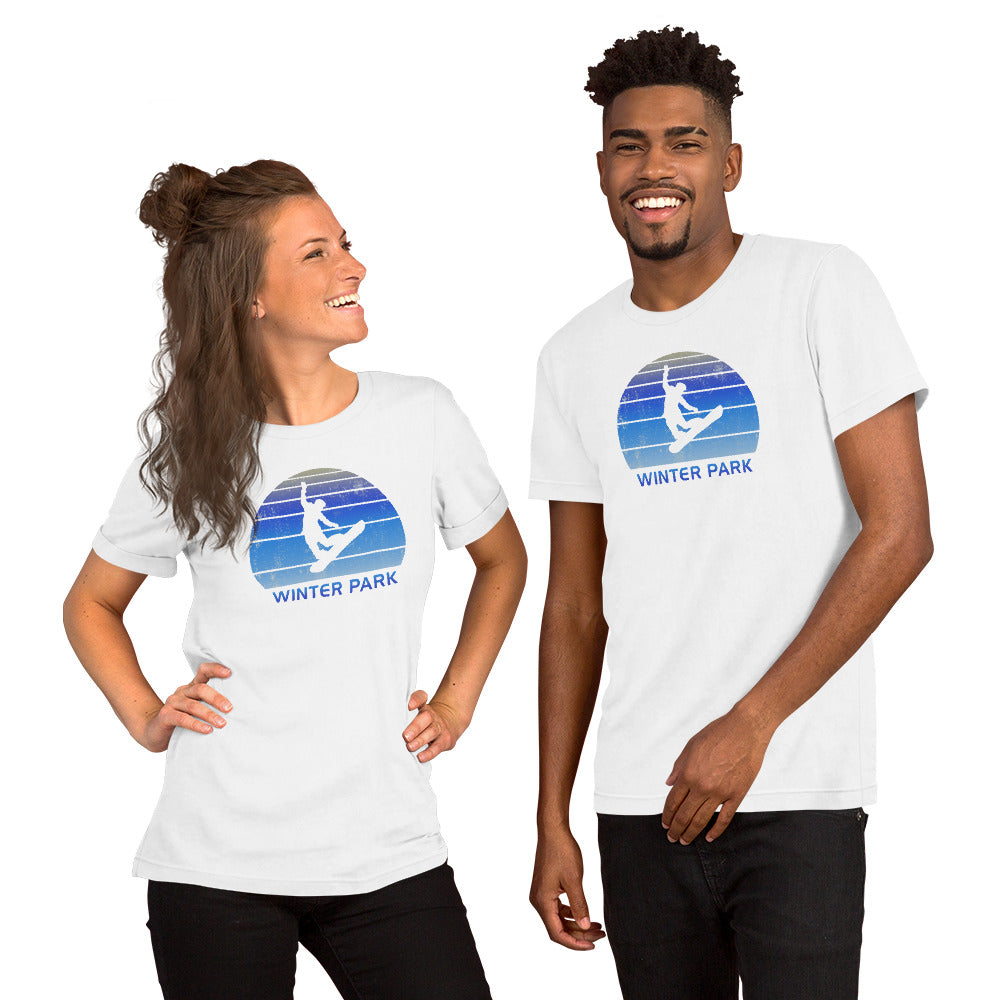 Retro Winter Park Colorado Snowboarding Fan Unisex T-Shirt