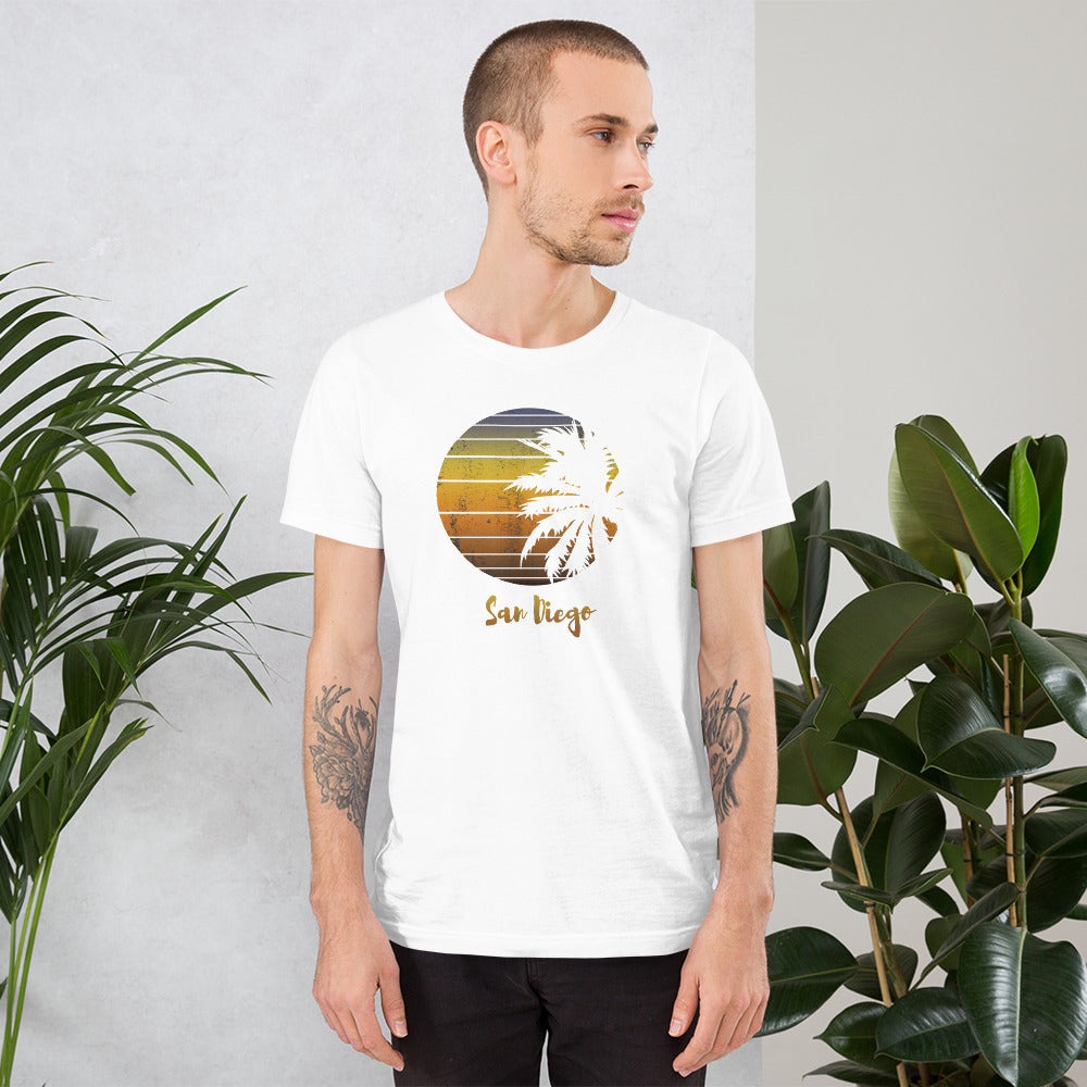 Retro San Diego California Beach Vacation Souvenir Palm Tree Unisex T-Shirt