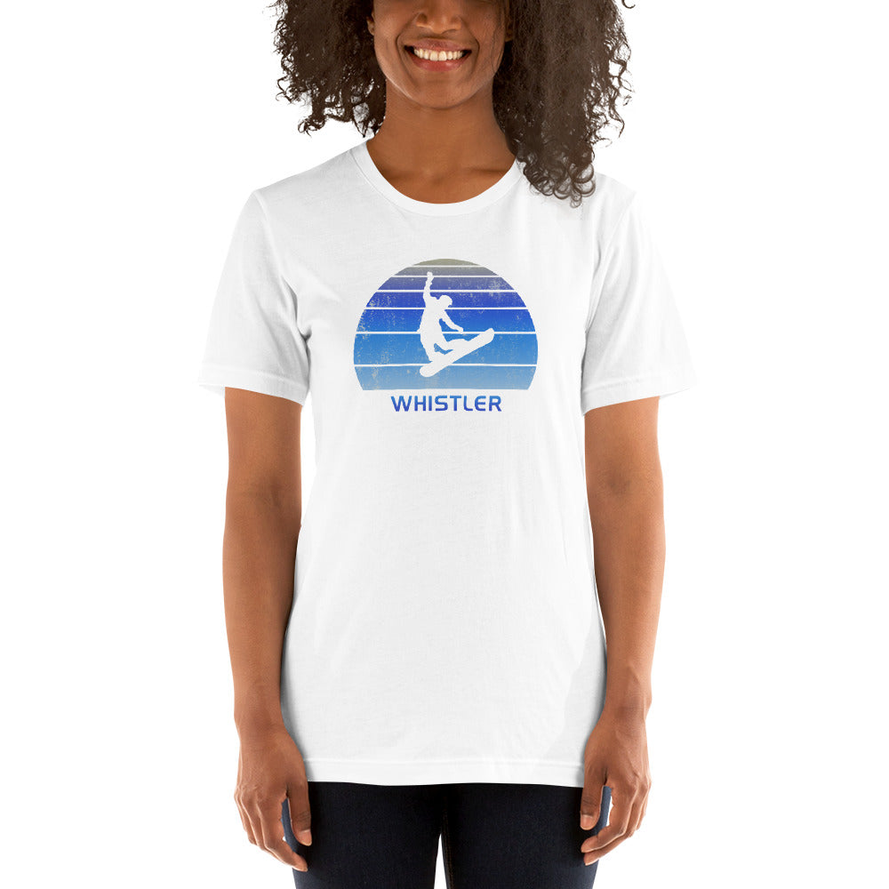 Retro Whistler Canada Snowboarding Fan Unisex T-Shirt