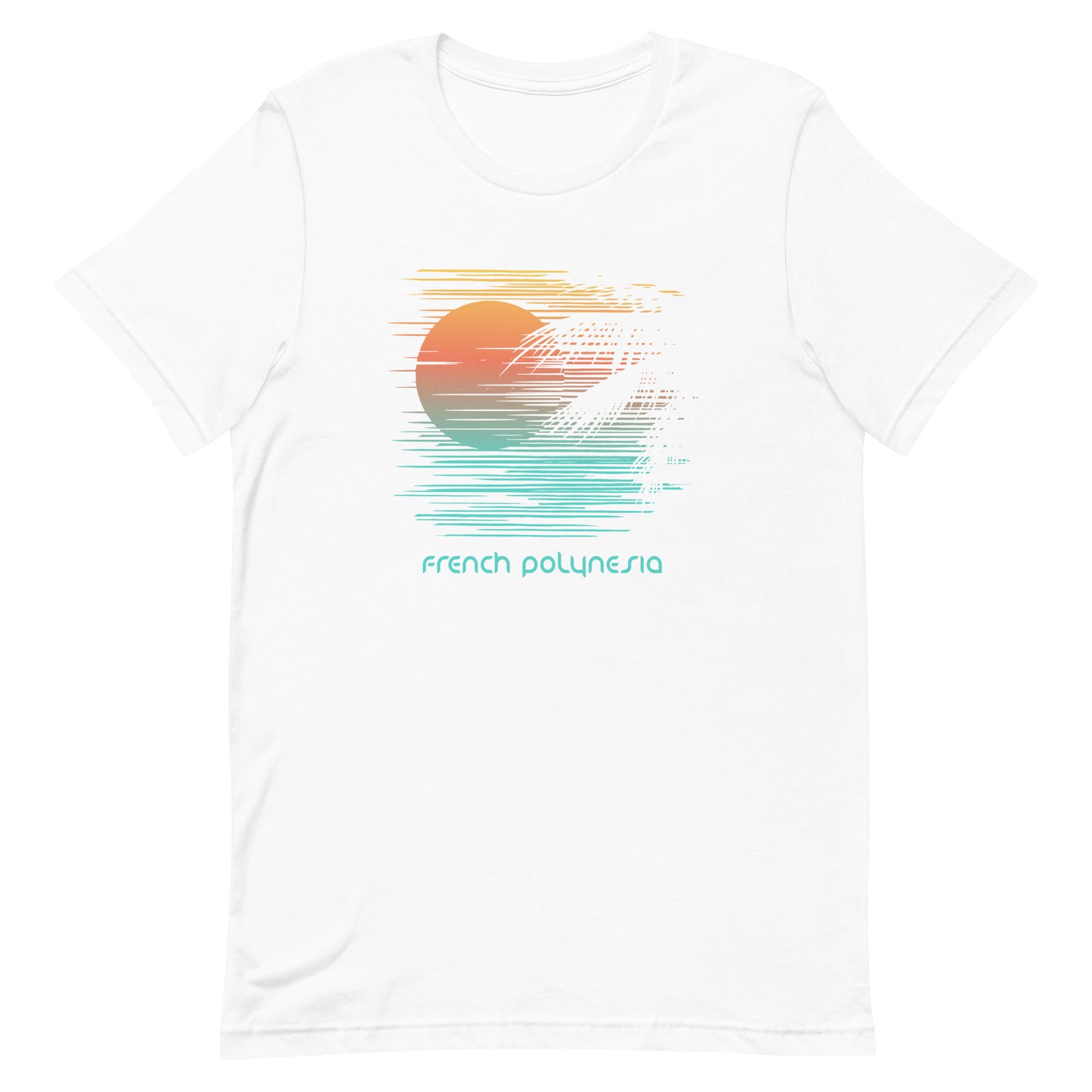 Artistic French Polynesia Palm Tree Vacation Souvenir Unisex T-Shirt