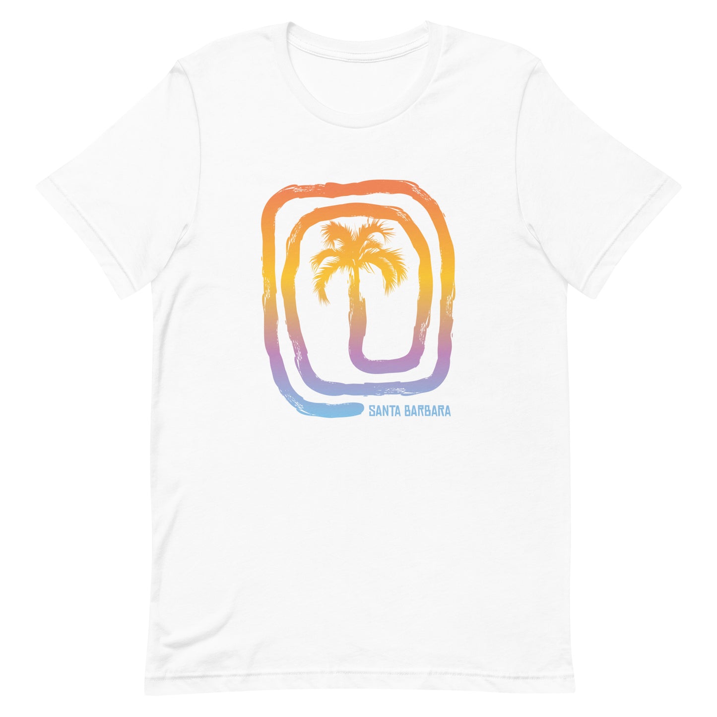 Cool Santa Barbara California Beach Palm Tree Vacation Souvenir Unisex T-Shirt