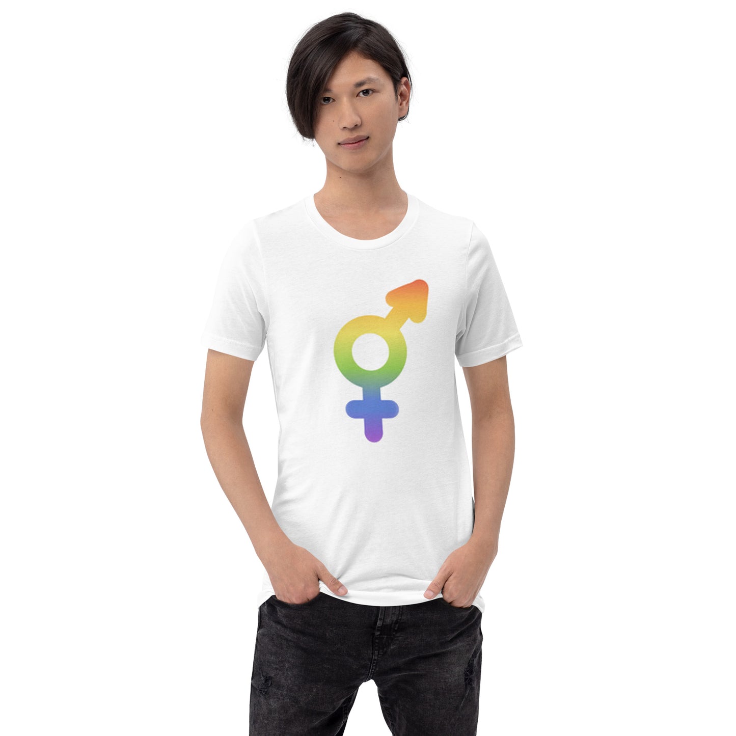 Transgender Symbol Pride LGBTQ Rainbow Unisex T-Shirt