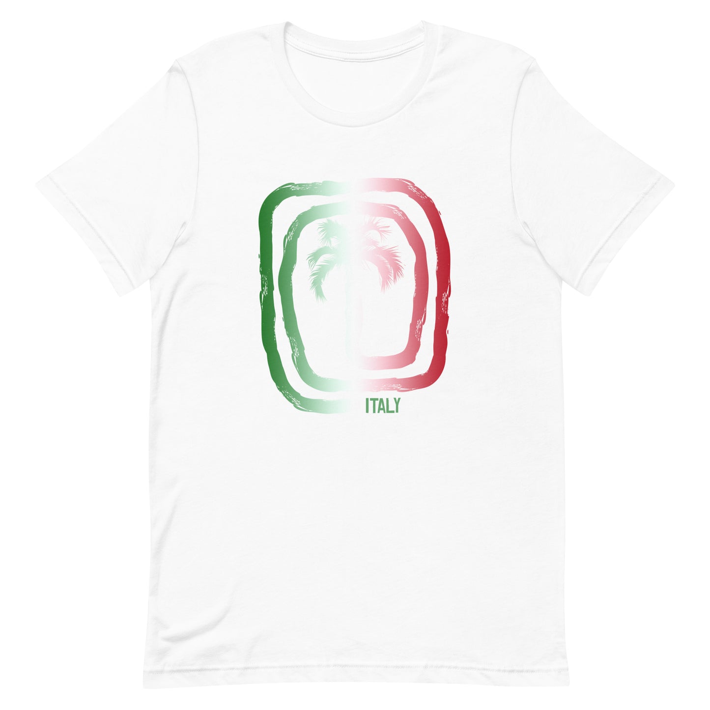 Cool Italy Flag Beach Palm Tree Vacation Souvenir Unisex T-Shirt