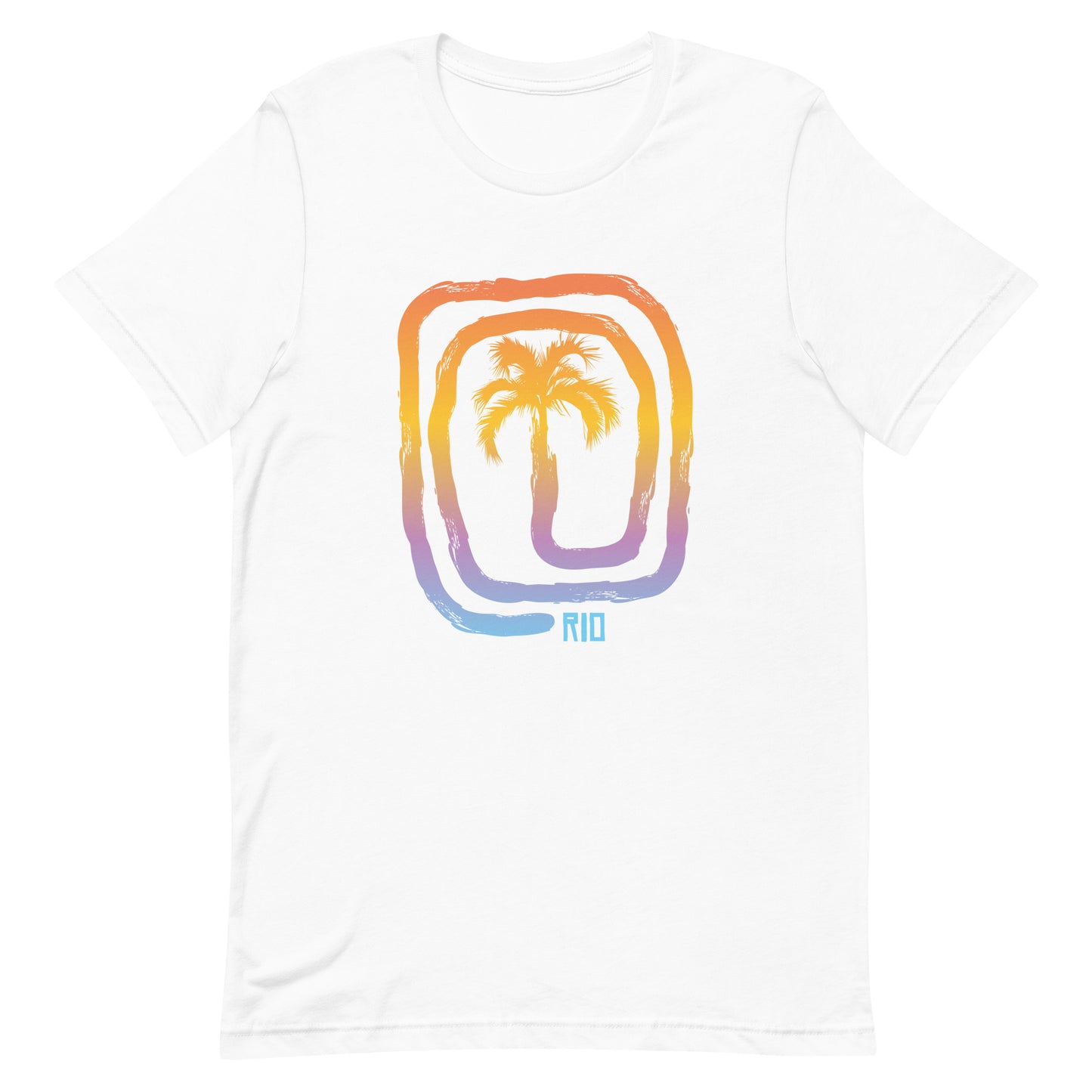 Cool Rio De Janeiro Brazil Beach Palm Tree Vacation Souvenir Unisex T-Shirt