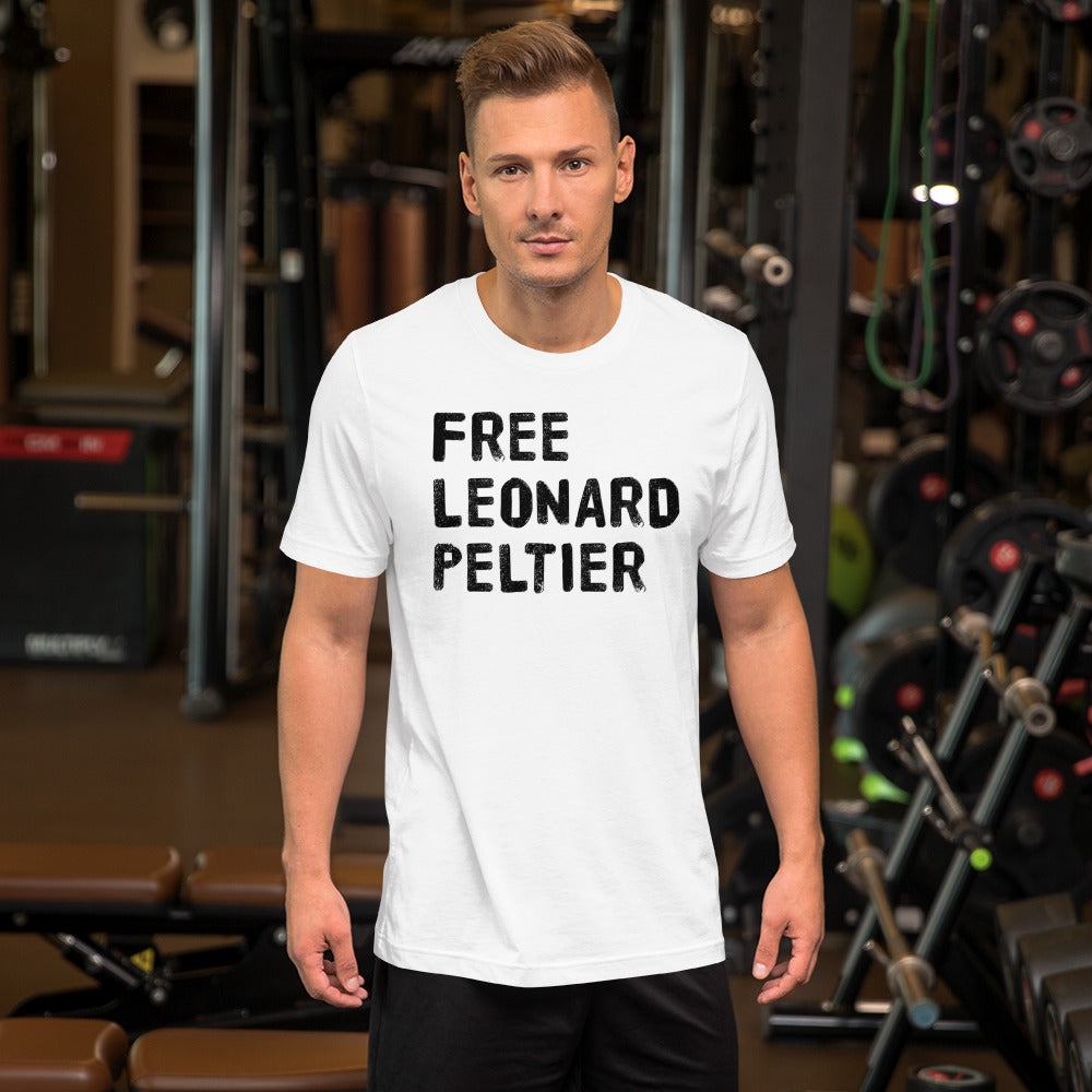 Free Leonard Peltier Slogan Native American Indian Justice Political Music Unisex T-Shirt