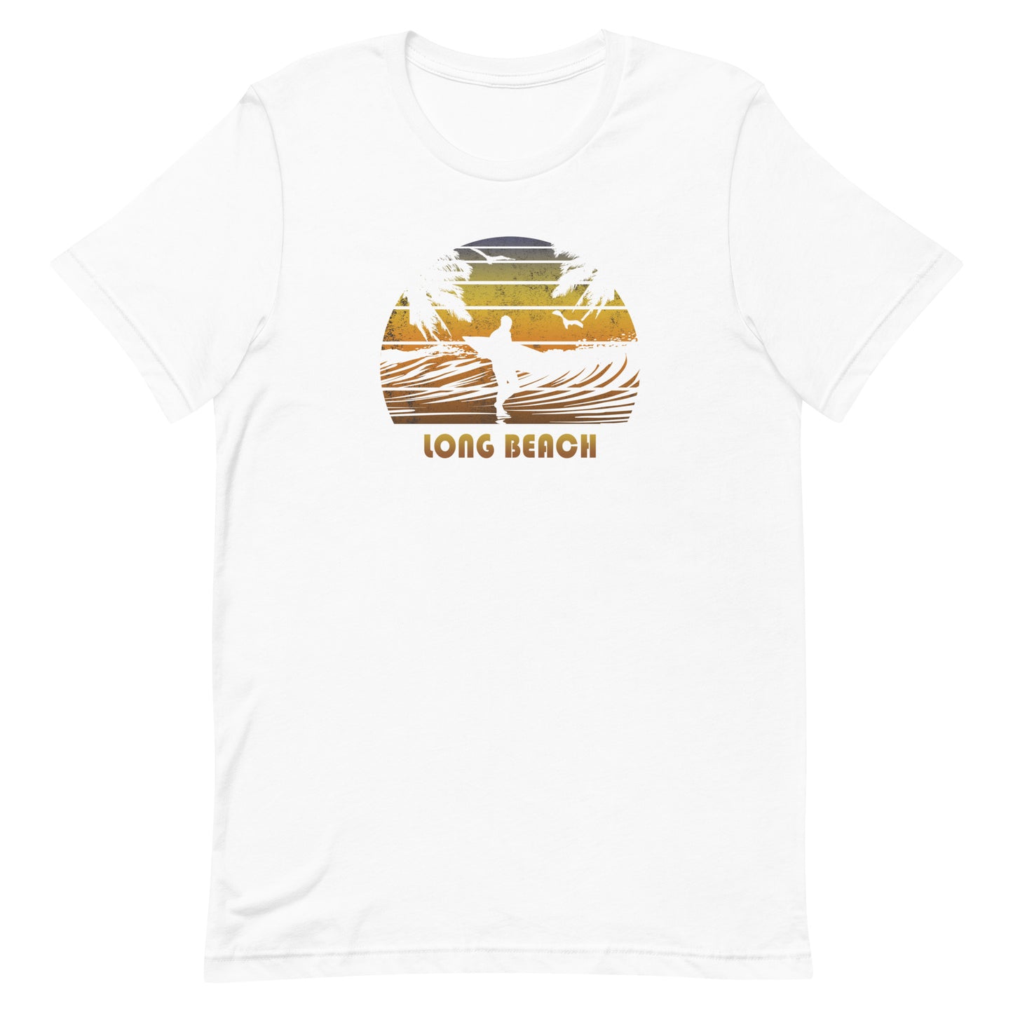 Retro Long Beach California Surfing Fan Surfer Souvenir Unisex T-Shirt