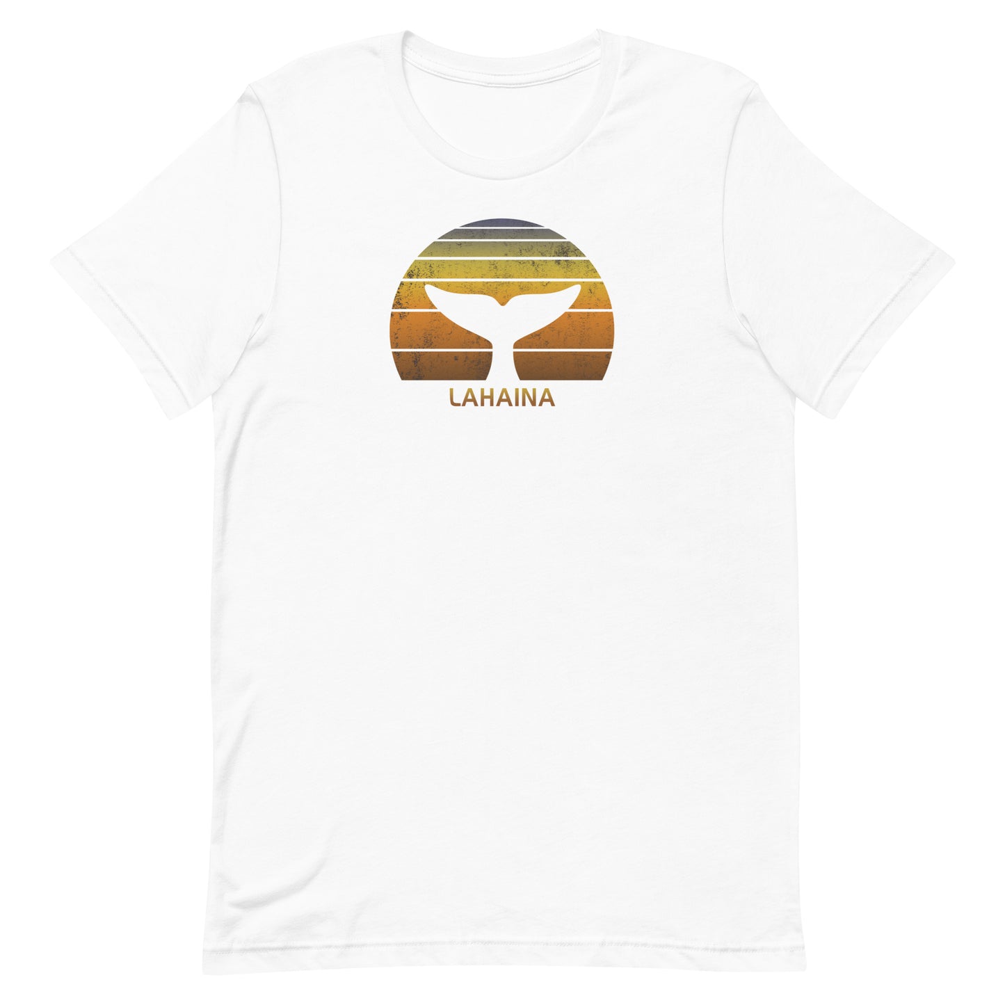 Lahaina Maui Hawaii Retro Whale Souvenir Sunset Unisex T-Shirt