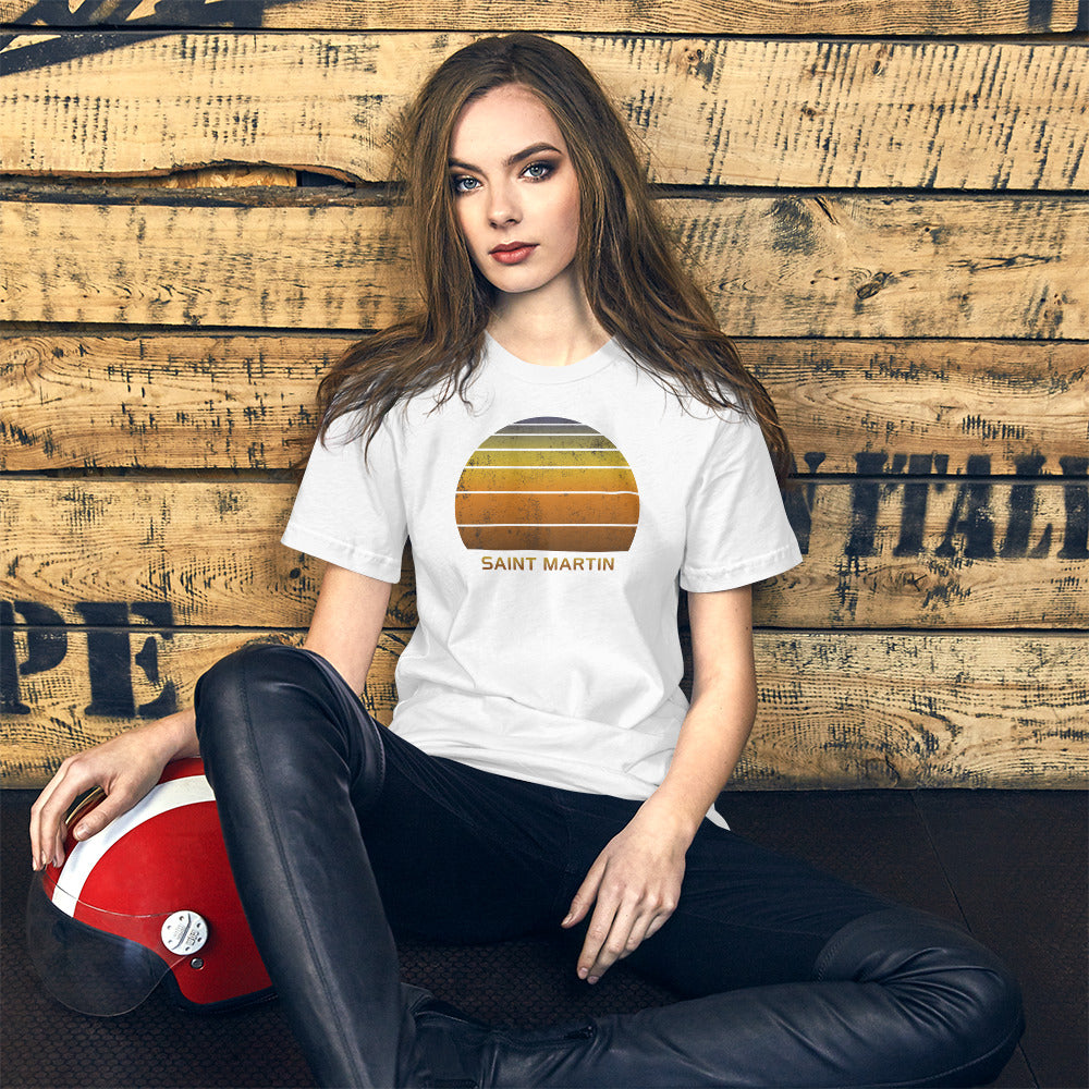 Retro Saint Martin Vacation Souvenir Unisex T-Shirt