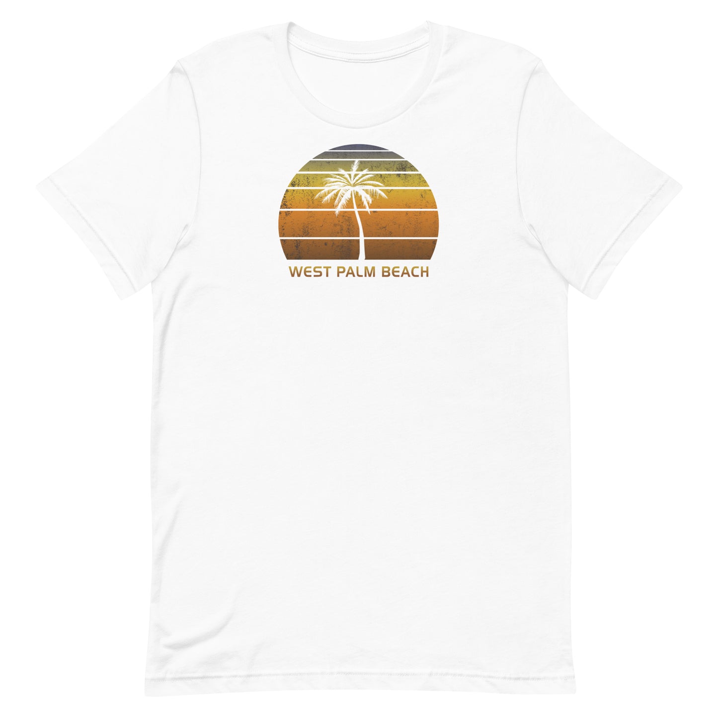 Retro West Palm Beach Florida Vacation Souvenir Sunset Unisex T-Shirt
