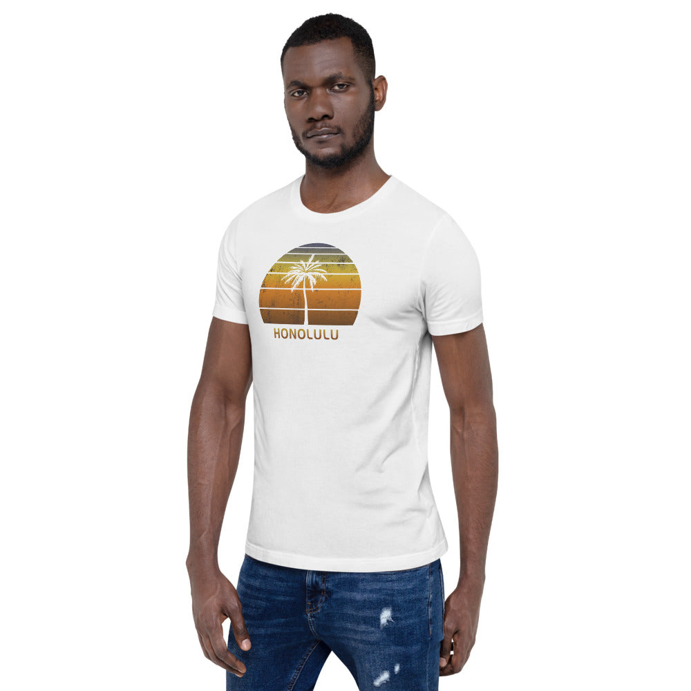 Vintage Honolulu Oahu Hawaii Sunset Unisex T-Shirt