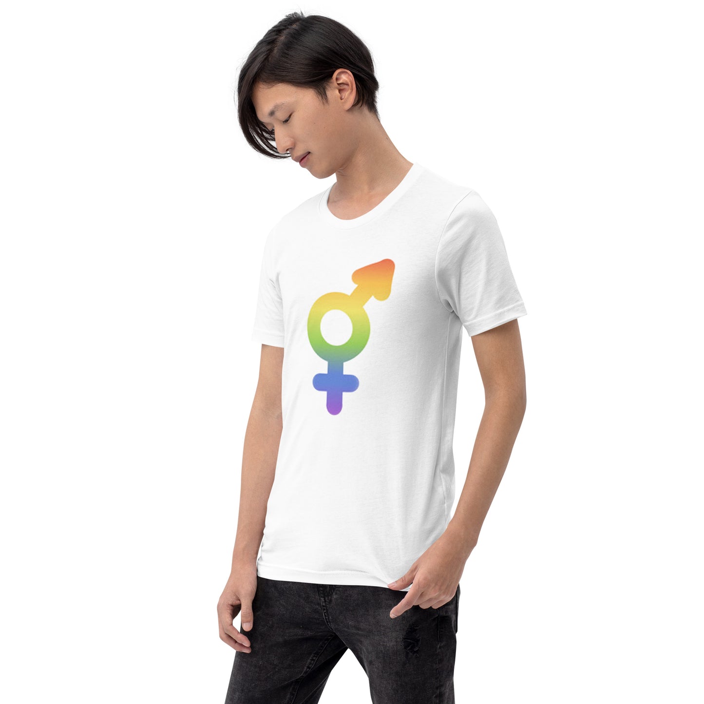 Transgender Symbol Pride LGBTQ Rainbow Unisex T-Shirt