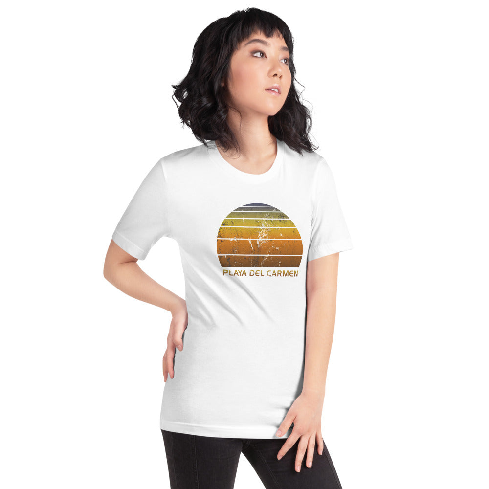 Retro Playa Del Carmen Mexico Mexican Beach Vacation Souvenir Unisex T-Shirt