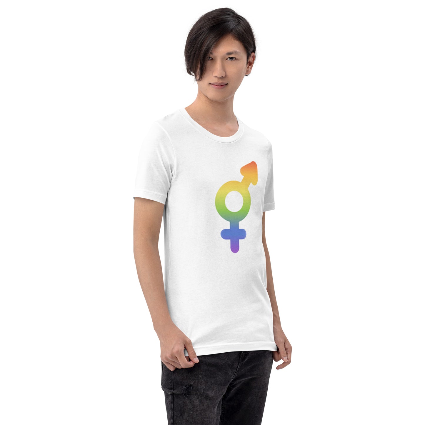 Transgender Symbol Pride LGBTQ Rainbow Unisex T-Shirt