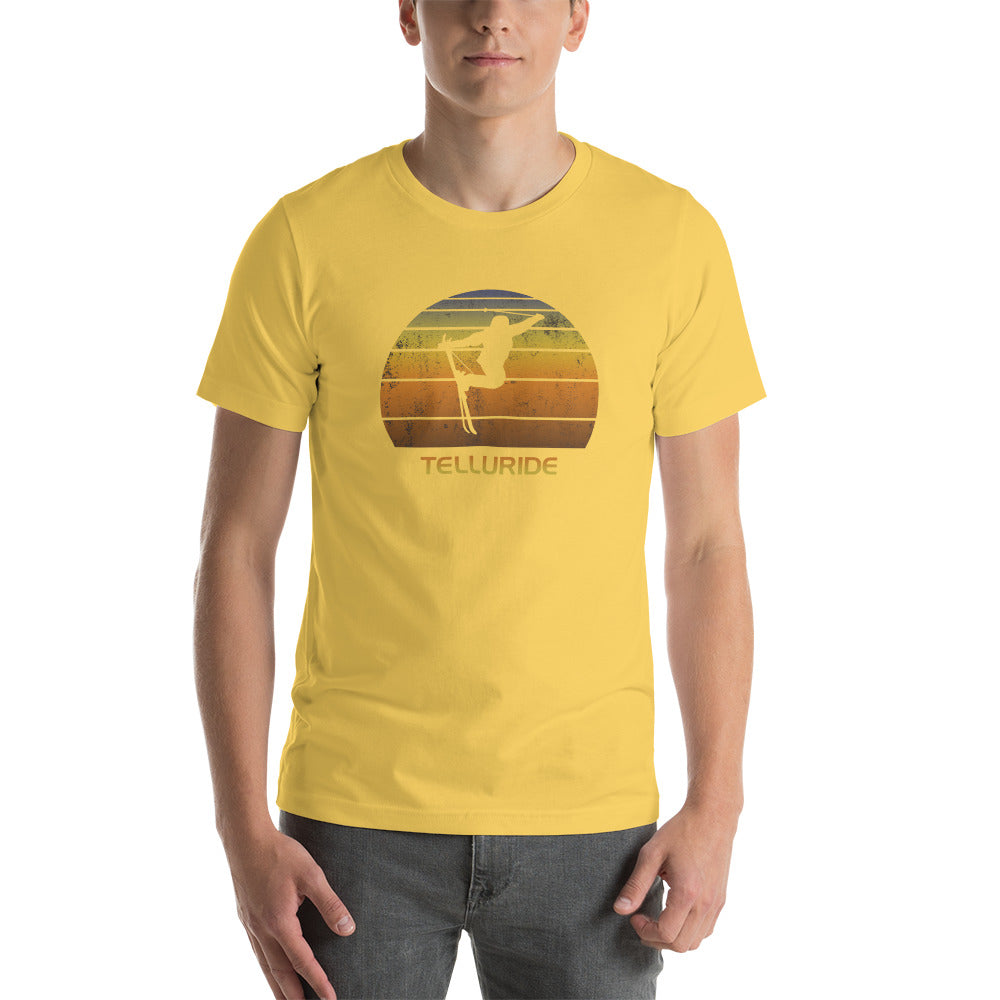 Cool Retro Telluride Colorado Skiing Ski Fan Unisex T-Shirt