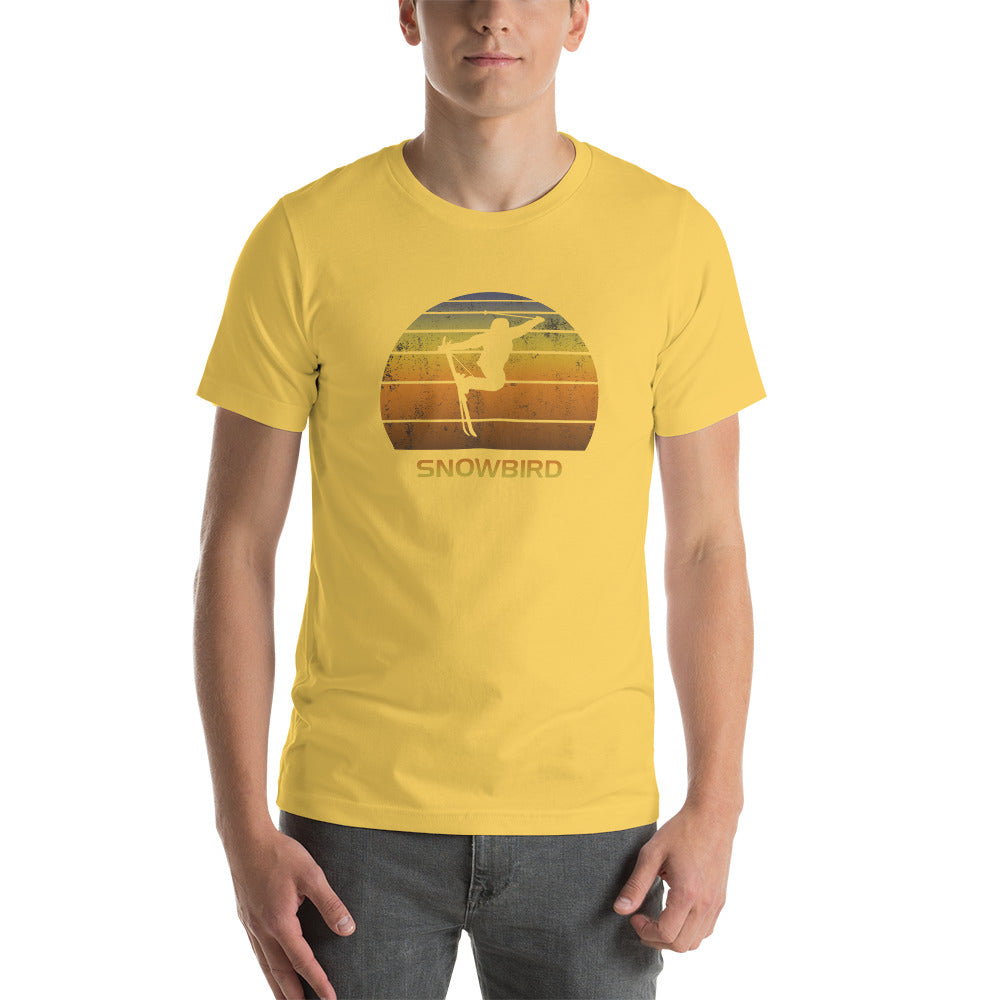 Cool Retro Snowbird Utah Skiing Ski Fan Unisex T-Shirt